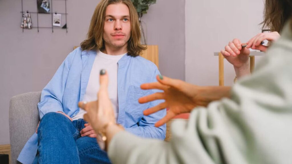 Man listening to the counsellor for Ketamine Clinic In Shakopee, Minnesota